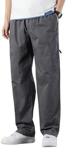 Lymio Men Cargo || Men Cargo Pants || Men Cargo Pants Cotton || Cargos for Men (Cargo-65-L) Dark Grey