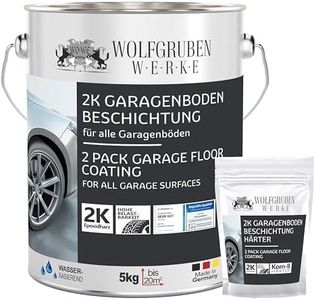 WO-WE 2K Peinture de garage sol résine époxy W707 revêtement, atelier, sous-sol, cave - Gris basalte 5kg