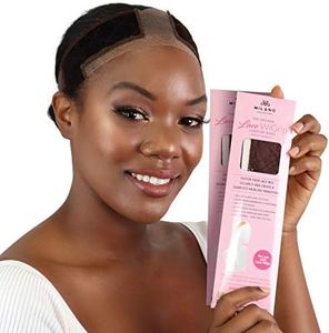 MILANO COLLECTION Lace Wigrip, Premium Lace Wig Band for Women, Fully Adjustable Wig Grip, Reinforced Swiss Lace by HAIRLINE, Secure Velvet Headband, Glueless, Chocolate Brown, 2 Pack