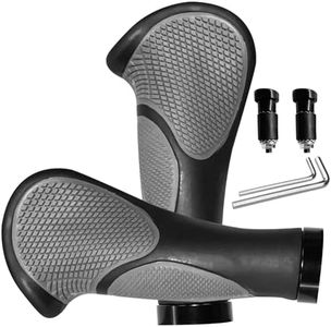 Gvolatee Manillar de Bicicleta,Asas Ergonómicas de Bicicleta, Puños de Cuerno para MTB para Montaña, Bici Plegable, Scooter Puños,Diseño de Bloqueo, Fabricados en Goma Antideslizante(22mm)