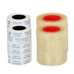 SMART PACK Adhesive Tape Roll for Portable Handheld Sealer Machine Sapre Parts | For Sealing, Food Storage, Bakery Bags, Bread Sealer Machine, Mart | BOPP Transparent Tape -14 with Paper Tape - 14