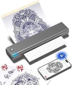 Phomemo M08F Bluetooth Tattoo Stencil Printer, Thermal Tattoo Machine with 10pcs Tattoo Transfer Paper, Portable Wireless Stencil Printer for Tattooing, Compatible with Smartphone & PC, Grey