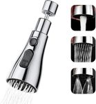 DONDA Kitchen Tap Spray Head Movable Faucet Aerator, Infinity 3 Mode Faucet Dual Flow Aerator, Kitchen Sink Faucet Water Faucet Sprayer and 360° Rotatable Swivel Head (Pack of 1)