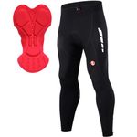 Souke Sports Men's Bike Pants Long 4D Padded Cycling Tights Leggings Outdoor Riding Bicycle