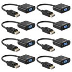 Ankey Display Port to VGA Adapter,8 Pack Gold-Plated DisplayPort DP to VGA Converter (Male to Female) for Computer, Desktop, Laptop, PC, Monitor, Projector, HDTV