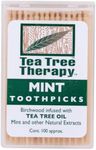 (100 Each (Pack of 2)) - Tea Tree Therapy Mint Toothpicks 100 Ct (Pack of 2)