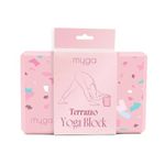 Myga Yoga Block - Lightweight EVA Foam Yoga Brick - High Density Non-Slip Block for Yoga Poses, Pilates, Balance and Flexibility - Terrazzo