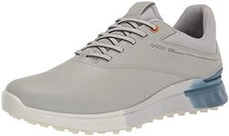 ECCO Men's S-Three Gore-TEX Golf Shoe, Concrete/Retro Blue/Concrete, 11-11.5