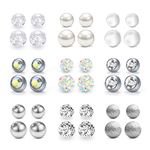 MODRSA 14G Replacement Balls Belly Button Rings Ball 5mm 8mm Externally Threaded Surgical Steel Plastic Pearl for Nipplering Ball Industrial Barbell Tongue Ring Ball