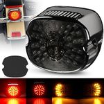 Nilight LED Tail Light Motorcycle Brake Turn Signal Driving License Plate Rear Light Smoked Plug and Play for Harley Davidson Dyna Sportster 883 1200 Road King Glide Electra Heritage