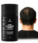 UrbanGabru Hair Fiber Black – Hair Building Fibers for Thin & Fine Hair – Alcohol-Free Keratin Concealer – 12g