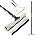 Viblii Dual-Edge Pet Hair Carpet Rake and Scraper - Pet Hair Removal with 157cm Adjustable Handle, Swappable Squeegee and Tooth Edge – Dog and Cat Hair Remover Tool for Low Pile Carpets and Rugs
