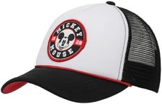 Disney Mickey Mouse Character Circle Black & White Trucker Hat