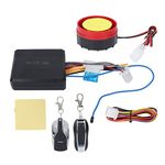 TKSE 12V Motorcycle Alarm System,Remote Motorcycle Anti Theft System,Universal Motorcycle Waterproof Anti Theft Alarm System Kit One Way with Double Remote Control for Motorbike Scooter