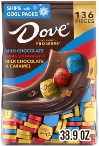 DOVE PROMISES Milk Chocolate, Dark Chocolate and Milk Chocolate & Caramel Assorted Chocolate Candy, 136 Ct Bulk Bag