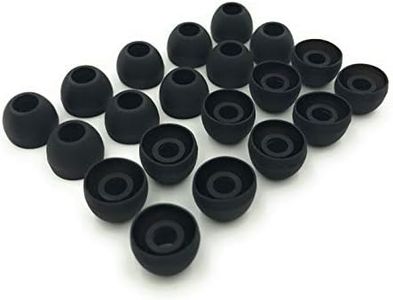 Earbudz 10 Pairs Medium Silicone Replacement Earbud Ear Buds Tips – Black