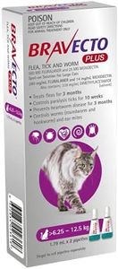 BRAVECTO CAT PLUS 500 MG 6.25 - 12.5KG PURPLE (2PK)