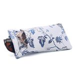 Face Shadow Double Glasses Case for Women Men Soft Sunglasses Case Squeeze Top with Cleaning Cloth Ultra Light and Portable