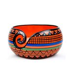 Ceramic Yarn Bowl (Traditional Red - Medium) - 7 x 7 x 3 Inches