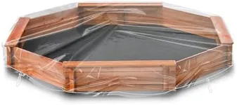 Octagon Sandboxes Cover, Children's Sandbox Protection, Outdoor Garden Outdoor Octagon Sand Box Cover (Transparent, 84" Lx78 Wx 9" H)