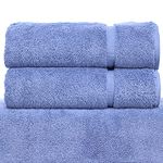 BC BARE COTTON Luxury Hotel & Spa Towel Turkish Cotton Bath Towels - Wedgewood - Dobby Border - Set of 2