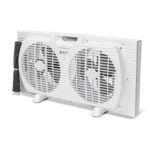 BEYOND BREEZE 9" Twin Window Fan, 2-Speed Expandable Dual Window Fan with Reversible Airflow Blades, Manual Controls