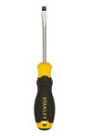 STANLEY STMT60821-8 Cushion Grip Slotted Standard Screwdriver 5 mm x 75 mm Black and Yellow