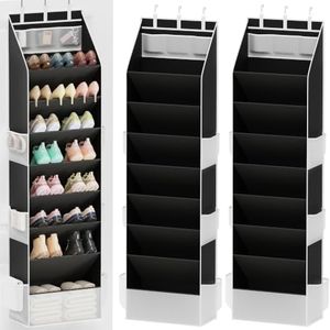 Criusia Shoe Storage, Over the Door Shoe Organizer, Hanging Closet Shoe Storage with Large Deep Pockets, Fits 16–24 Pairs of Sneakers, Sandals, Boots, Beige