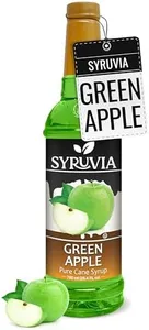 Syruvia Green Apple Syrup - Premium Flavoring Syrup for Tea, Italian Sodas, Beverages, Desserts, Ice Cream, Cocktails & Mocktails - Kosher, Gluten Free - 25.4 fl oz.