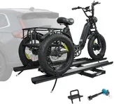 Hitch Mount Trike Rack for Tricycles - Bike Rack with 3 Ramps for Fat Tires Electric Trike, Adjustable Etrike Rack for Adult Tricycle, Folding Trikes Carrier for Cars, Trucks, SUVs, RVs 2" Receiver