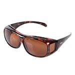 Yodo Over Glasses Sunglasses with Polarized Lenses for Men and Women Driving Cycling Fishing - UV400,Leopard