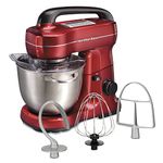 Hamilton Beach 63395 Stand Mixer, Metallic Red