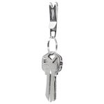 KeySmart Nano Clip - Pocket Clip Key Ring Holder - Secure Your Key Chain, Eliminates Pocket Bulge (2 Pack, Stainless Steel)