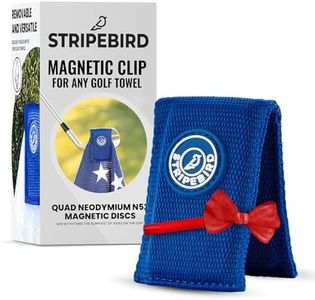 Stripebird - Magnetic Clip for Any Towel (Blue) - Highest Strength Magnet - Golf Towel Magnet - Magnetic Golf Towel - Removable from Towels - Magnetic Golf Towel Clip - Magnetic Golf Towels for Men