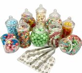 Top Star Sweet Jar Kit - 10 Mini Jars (5xTall 5xRound) - Gold Stars