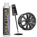 Gloss Black Rim Touch Up Paint, Car Wheel Scratch Repair Touch Up Paint Pen, Black Rim Paint Universal Color, Quickly Fix Rim Scratches, Curb Rashes and Surface Damage (Gloss Black)