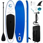 FunWater Stand Up Paddle Board 11'x33''x6'' Ultra-Light (20.4lbs) Inflatable Paddleboard with ISUP Accessories,One Fin,Adjustable Paddle, Pump,Backpack, Leash