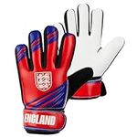 England FA Goalkeeper Gloves for Kids and Teenagers - Non Slip Padded Palms Size 5 or 7 - England Gifts for Boys (Size 7)