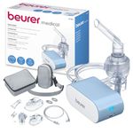 Beurer IH60UK Portable Nebuliser - Relief from colds, asthma, and respiratory problems - Quiet inhaler using compressed-air technology - Suitable for adults and children - With practical storage bag