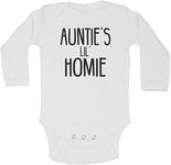 Baby and Toddler Boys Aunt Lover Bodysuits Aunties Lil Homie Funny Family Shirt Collection White