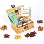 Chocolate & Fudge Hamper Gift Basket || Real Wicker Hamper || For Men & Women this Xmas || The Hamper & Gift Co.