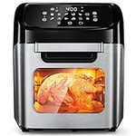 Air Fryer, 12 L (12.7 qt) Air fryer Oven with Rotisserie Function, 10 in 1 Electric Hot Oven with 8 Cooking Accessories and Recipe, 1700W Air Fryer Toaster Oven with 9 Presets, Preheat & Defrost Function