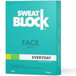 SweatBlock Antiperspirant Face Wipes for Men & Women - 15 Count - Helps Control Oily Skin, Reduce Shine & Facial Perspiration - Clinically Tested - Vitamin E