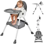 Baby High Chair, 6 in 1 Convertible