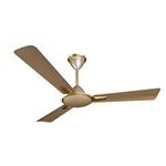 Crompton Aura Prime 1200 mm (48 inch) Decorative Ceiling Fan with Anti Dust Technology (Husky Gold)