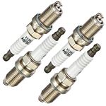 BDFHYK Set of 4 Iridium Spark Plug Compatible with Honda Civic, Volkswagen Passat Golf Jetta Scirocco 1.6L 1.8L 2.0L L4 Engine Replacement for BKR7EIX 2551 SP1011 9770 2667