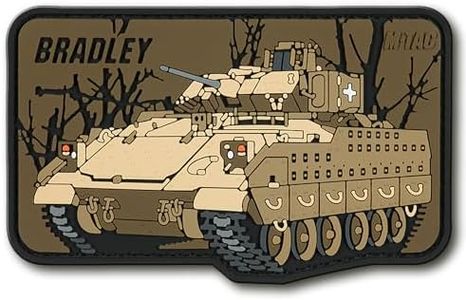 M-Tac Morale Patch Tank Bradley Fighting Vehicle - PVC 3D Army Tactical Military Patch with Hook Fastener Backing - Patches for Vest, Backpacks, Jackets, Hats