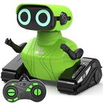 GILOBABY RC Robot Toys, Remote Control Robot Toys, Walking & Dancing Kids Robot Toys for Children Age 3 4 5 6 Year Old & Up Boy Girl, Gifts Toys with LED Eyes (Green)