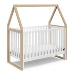 Storkcraft Orchard 5-in-1 Convertible Crib (Driftwood) – Easily Converts to Toddler Bed, Daybed, Full-Size Bed, and Playhouse, Detachable Canopy, 3-Position Adjustable Mattress Support Base