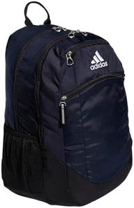 adidas unisex-adult Striker 2 Team Backpack, Navy Blue/Black/White, One Size, Striker Team Sports Backpack Durable Athletic Gym Laptop Bag for Boys/Girls